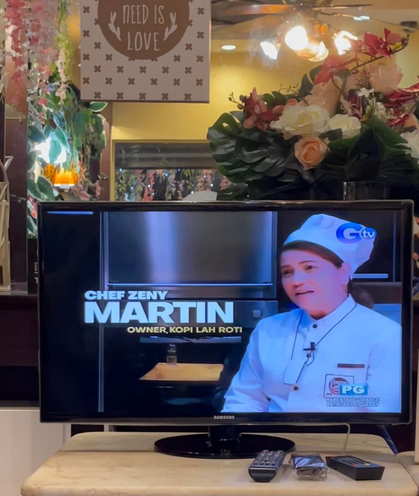 An interview with Chef Zeny Martin, the elegant competitive owner of Kopi lah Roti, one of the popular restaurants in Davao City, Philippines
